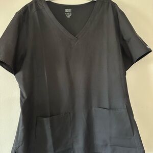 Insight Women's Black V-Neck Top - Scrub Top